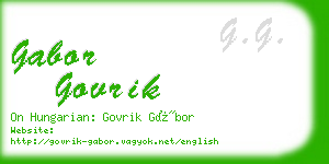 gabor govrik business card